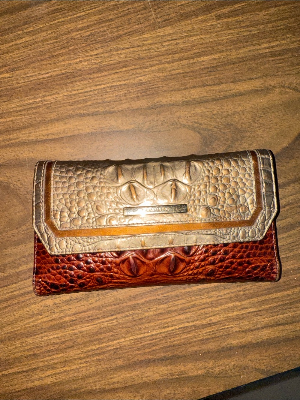 Brahmin Honeycomb Leroy Melbourne Soft Checkbook Wallet Clutch